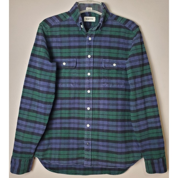 Taylor Stitch Other - Taylor Stitch Yosemite Thick Flannel Green Blue Plaid Small 38 Outdoor Gorpcore